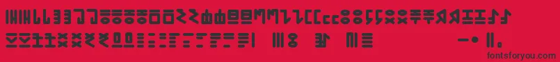 More about GENР RICA PRIMITIVA 01 Font GENР RICA PRIMITIVA 01 Font – Black Fonts on Red Background